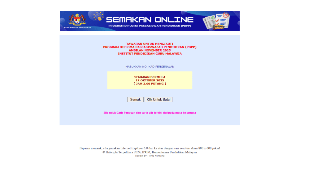PERMOHONAN PDPP 2025