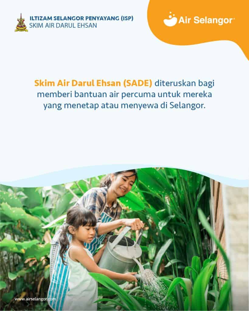 SADE 2026: Permohonan Skim Air Percuma Selangor Kini Dibuka