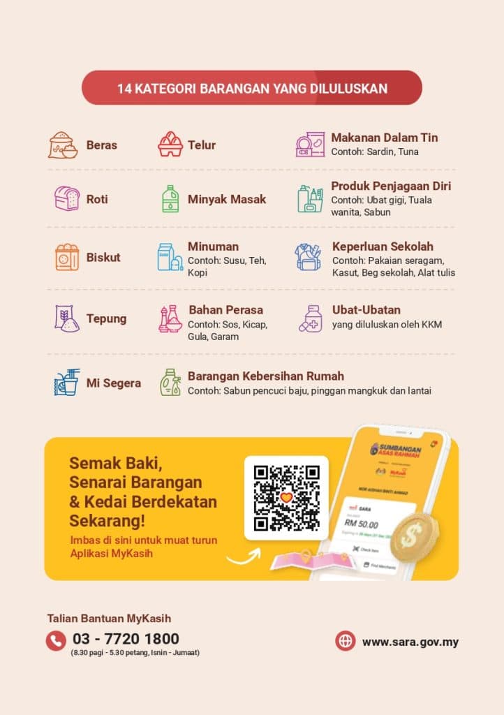 kategori barang yang diluluskan sara 2026