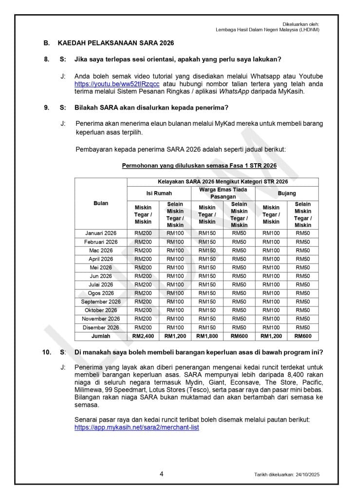 sumbangan asas rahmah 2026